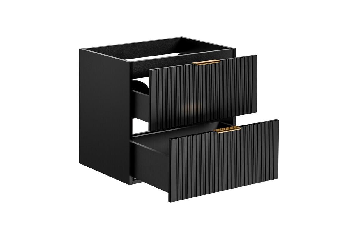 Komplett baderomspakke ADEL BLACK 120 cm – dobbelservant, Geberit, vegghengt toalett og Hansgrohe  